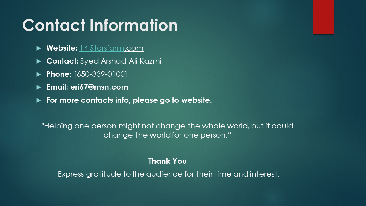 14 Stars Farm — Slide 10